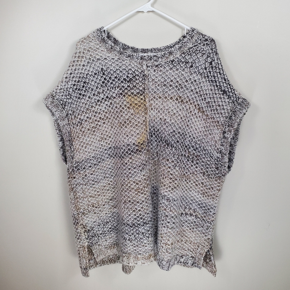 Pure Jill J. Jill Size XL Wool Mohair Blend Chunky Knit Poncho Sweater Vest
